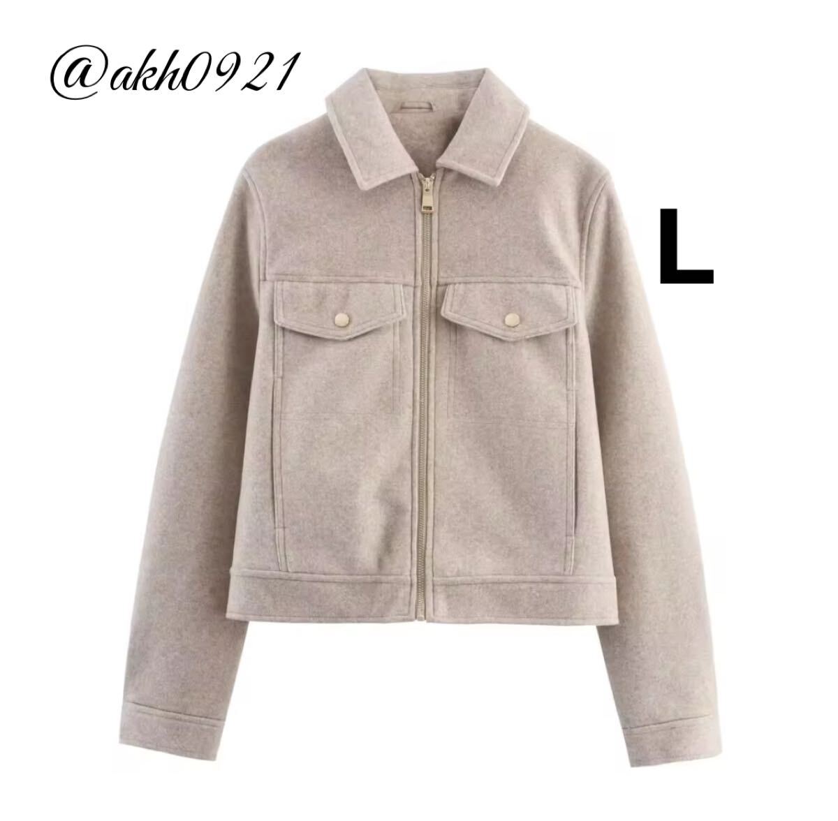 新品未使用★2025 A/W 秋新作★vintage ヴィンテージ レトロ ジャンパー ジャケット アウター Lサイズ レディース★ZARA 好きな方に拍卖