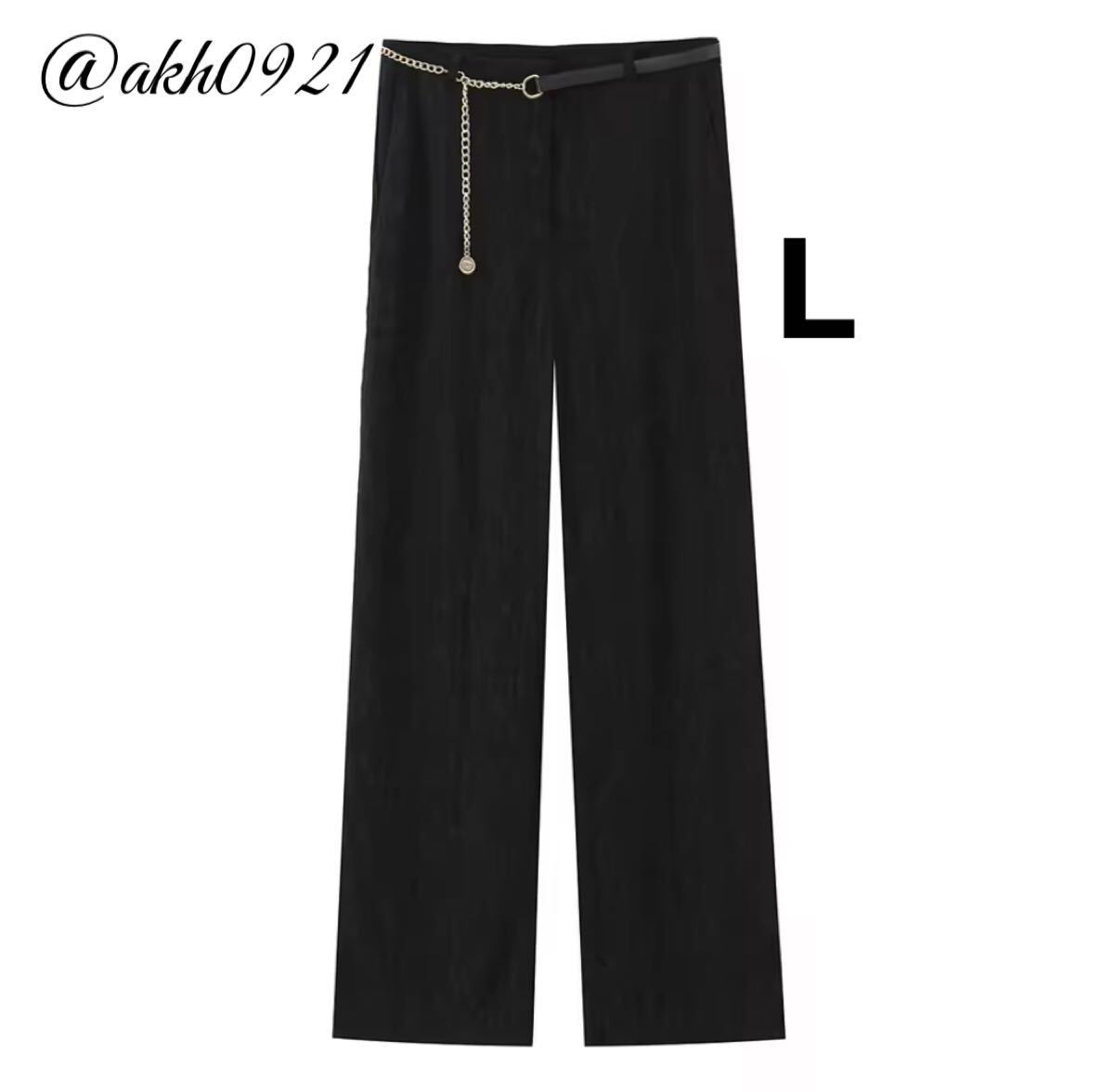 新品未使用★2025 A/W 秋新作★vintage ヴィンテージ レトロ 柄 ベルト付き ロングパンツ ボトムス Lサイズ レディース★ZARA 好きな方に拍卖