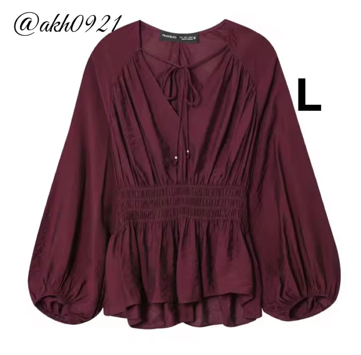 新品未使用★2025 A/W 秋新作★vintage ヴィンテージ レトロ ブラウス トップス Lサイズ レディース★ZARA 好きな方に拍卖