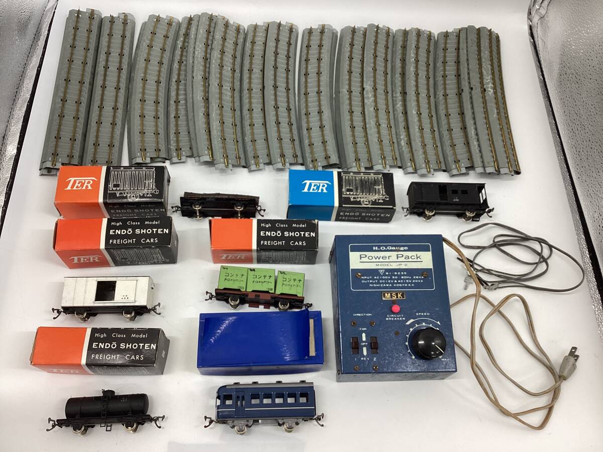 【7255】鉄道模型 HOゲージ Power Pack ENDO SHOTEN レム400 チ1000 ワフ35000 タム6000 コラ1 KTM 長距離特急型列車 線路 ジャンク拍卖