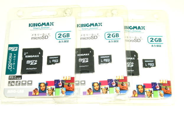 キングマックス KINGMAX microSDカード 2GB ( KM-MCSD2GX ) 3枚セット 国内正規品 未使用拍卖