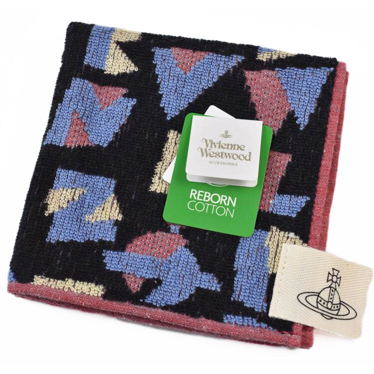 ヴィヴィアン ウエストウッド タオルハンカチ 1枚 レディース ブランド ネイビー ブルー ピンク 女性 婦人拍卖