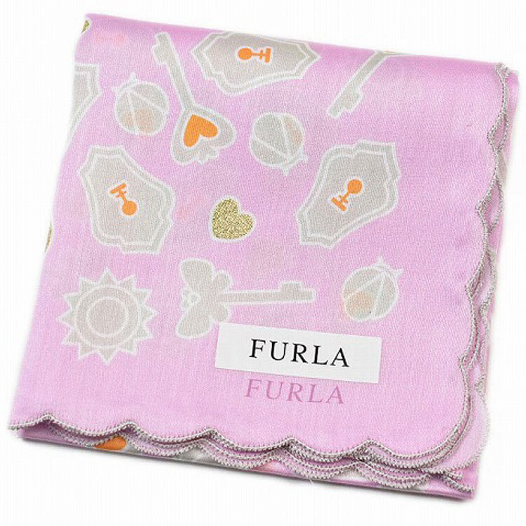 ハンカチ プレゼント 1枚 レディース 女性 フルラ ブランド ピンク ハート 婦人拍卖