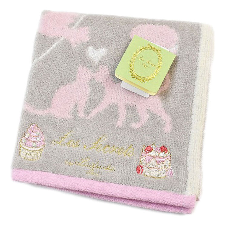 ラデュレ タオルハンカチ プレゼント ギフト 女性 レディース グレー ハンドタオル ハンカチタオル ハンカチ拍卖