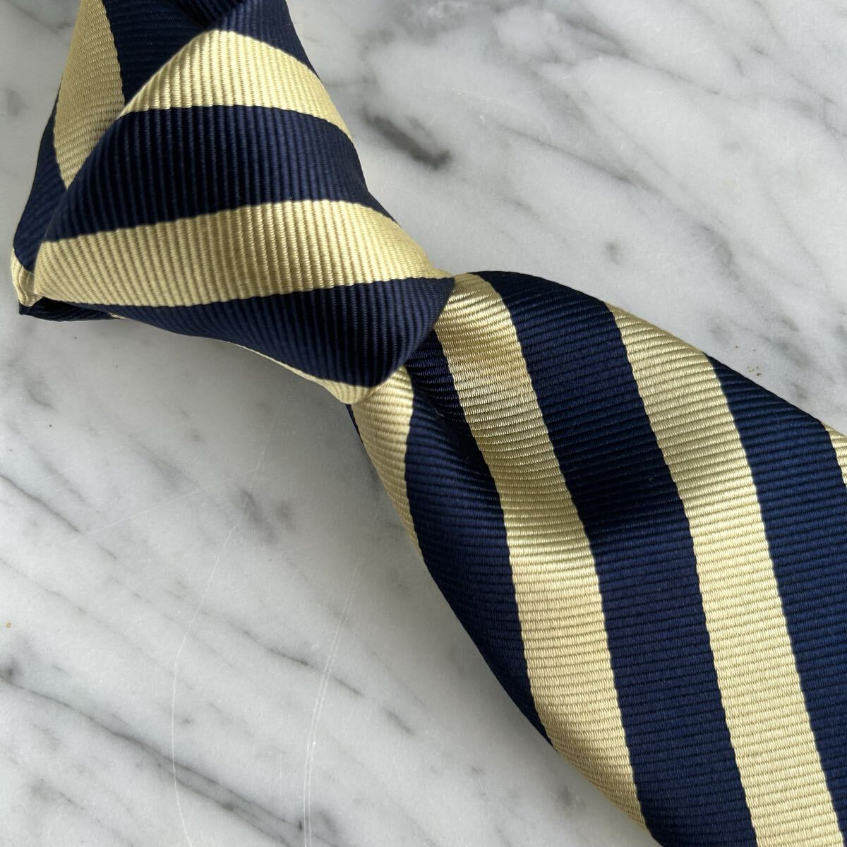 【新品】ネイビー×イエローストライプ拍卖