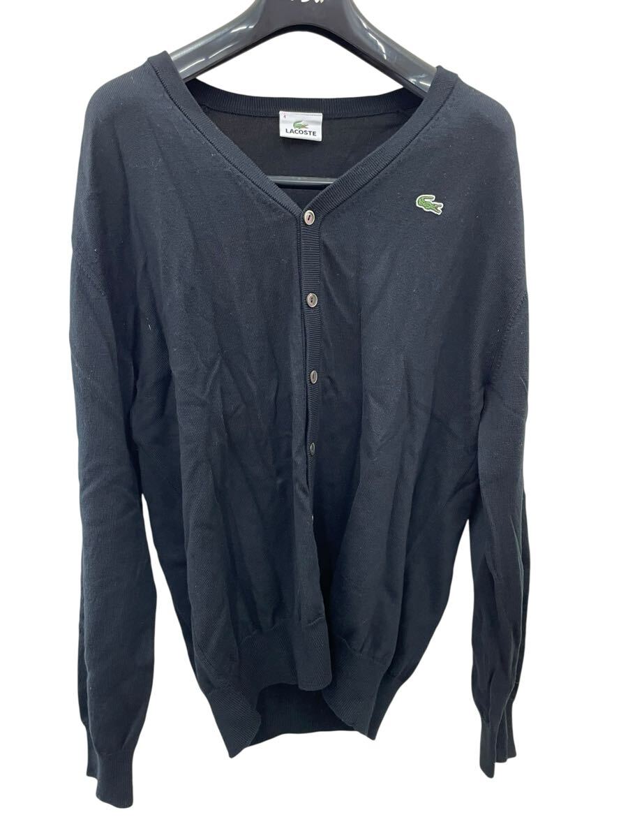 LACOSTE ラコステ カーディガン 黒 サイズ4 ワニロゴ入り拍卖