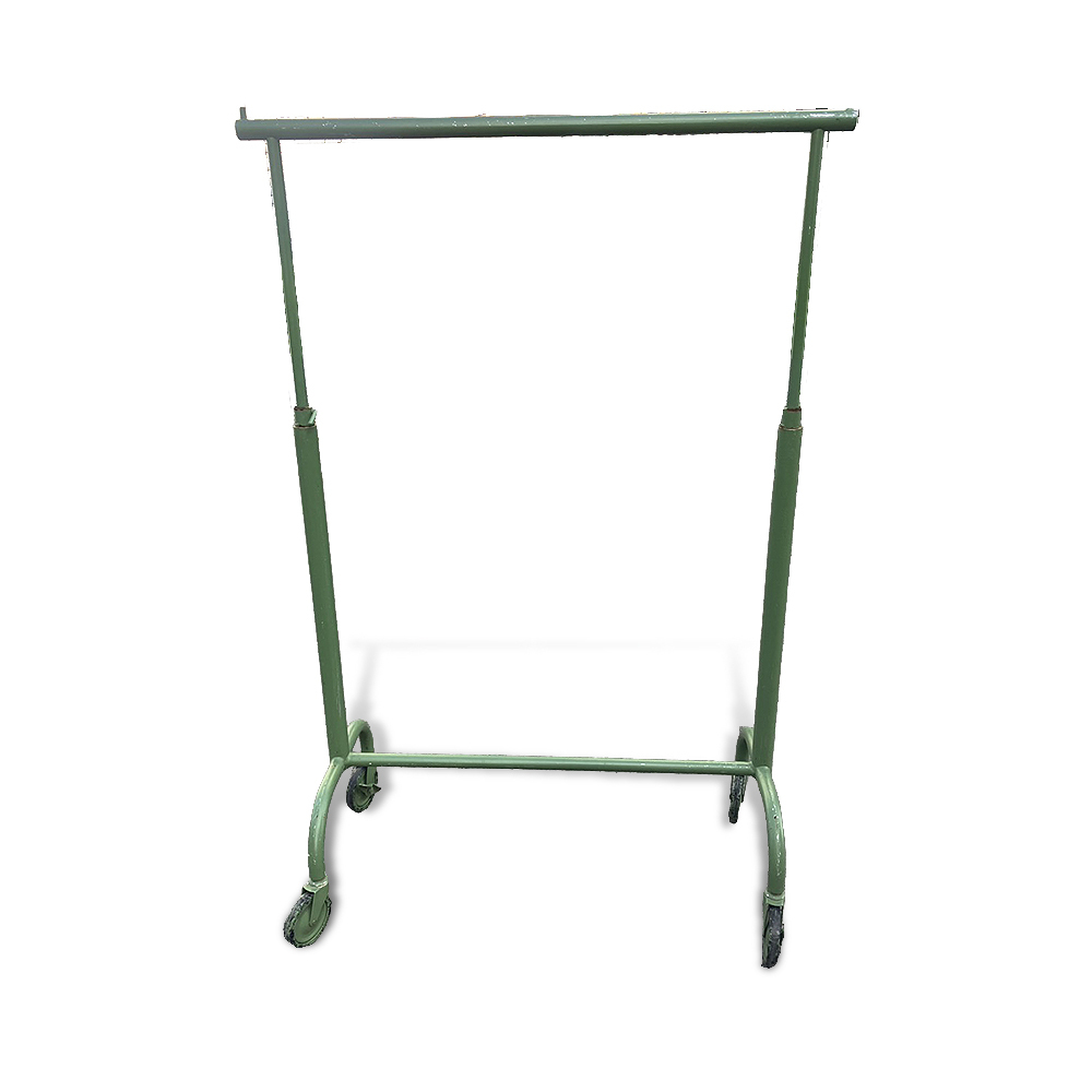 【ヴィンテージ キャスター付 アイアン ハンガーラック】検:レトロビンテージシャビーシックアパレル什器コートハンガー拍卖