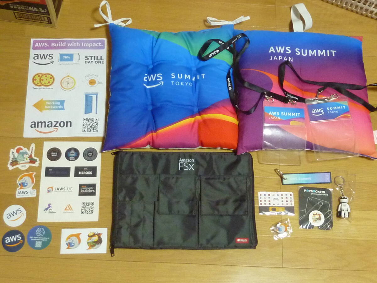 AWS Amazon Web Service jaws SUMMIT ノベルティ ステッカー ピンズ POPSOCKETS シール LIHIT LAB キーホルダー フィギュア クッション拍卖