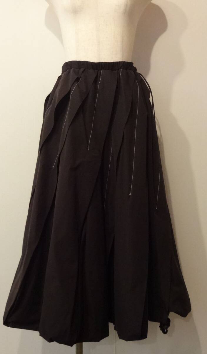 MARNI マルニ バルーン スカート ロング ミモレ ドローストリング ブラウン38拍卖
