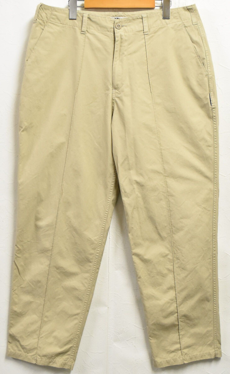 GOODENOUGH グッドイナフ 裏原 ロングパンツ センターステッチ コットン ベージュ メンズXL(44804拍卖