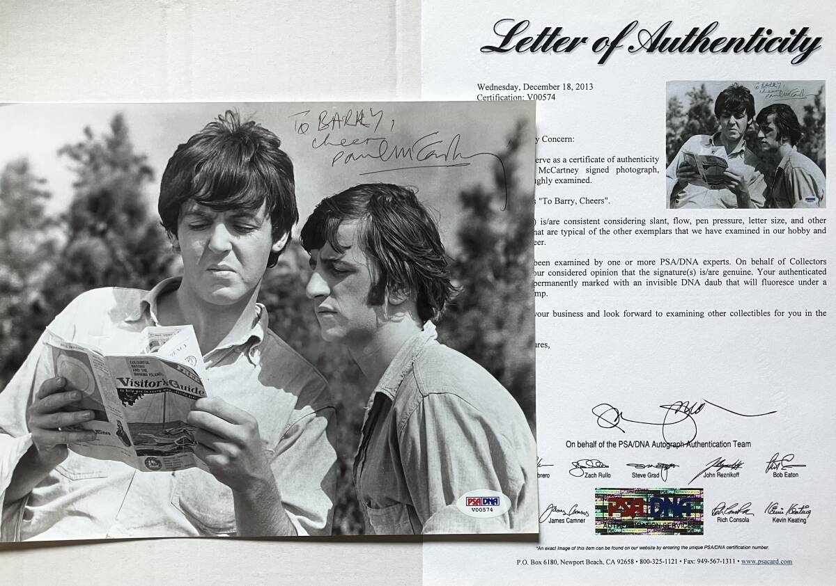 PSA/DNA 鑑定済☆本物☆ ビートルズ☆ポール・マッカートニー 直筆サイン拍卖