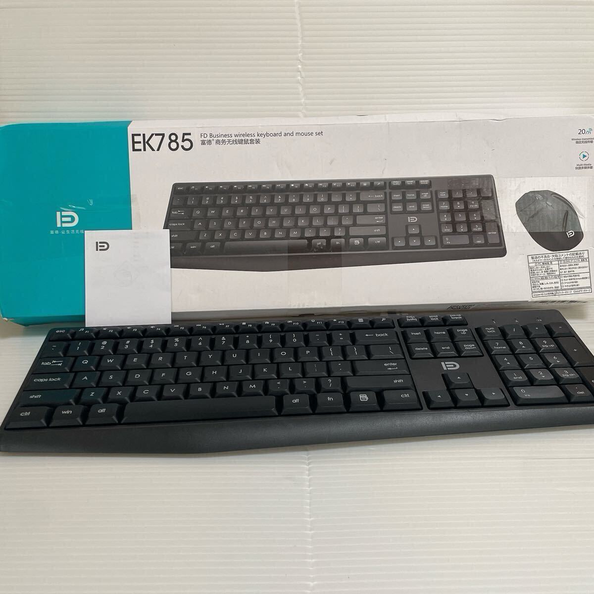 未検品 ワイヤレスキーボード FD EK785 Android対応 ブラック マウス欠品 C839拍卖