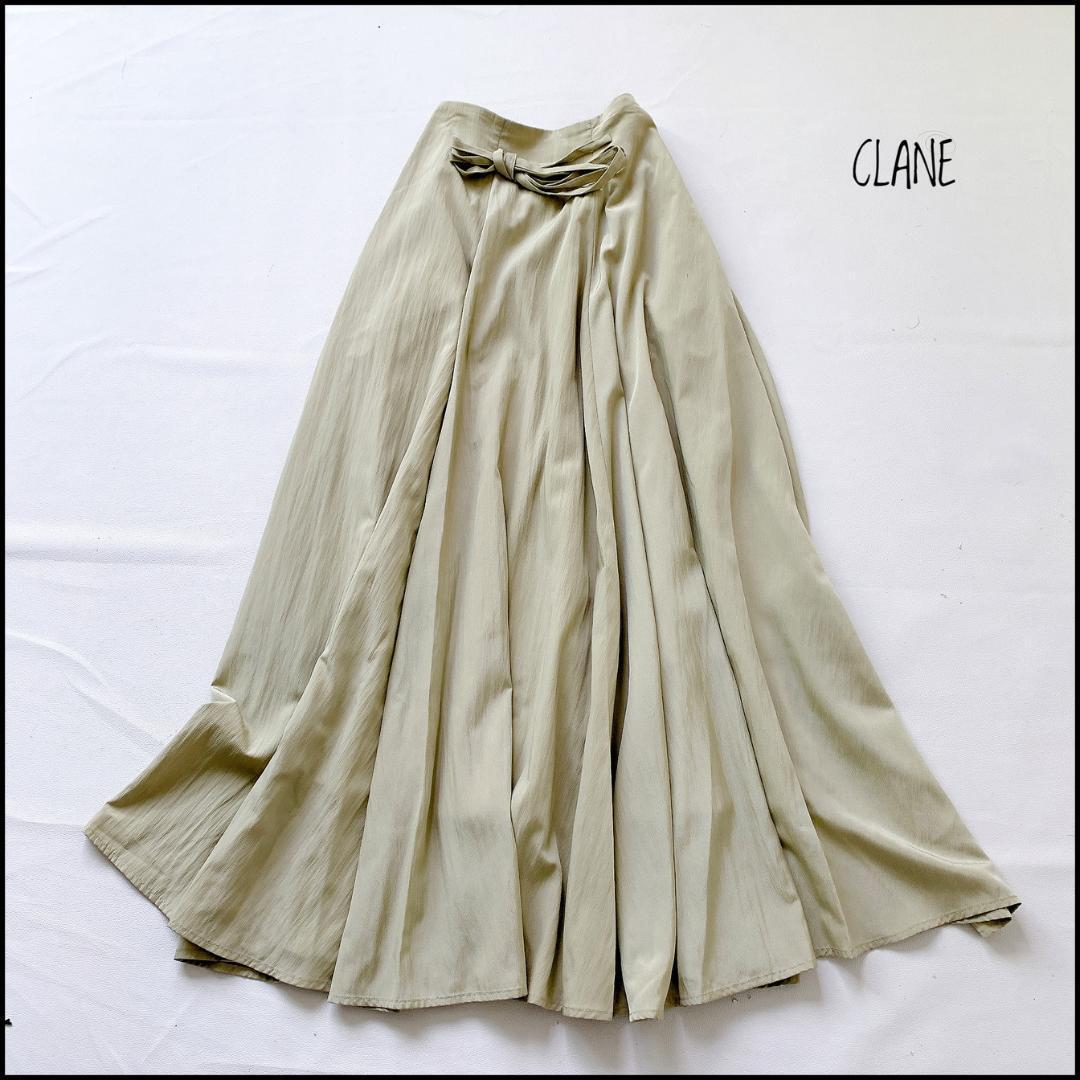 【美品】CLANE 着回しが効いて、見た目も楽なスカートが探せずにいるあなたへ! 2WAY サスペンダー マキシスカート フレア 裏地付拍卖