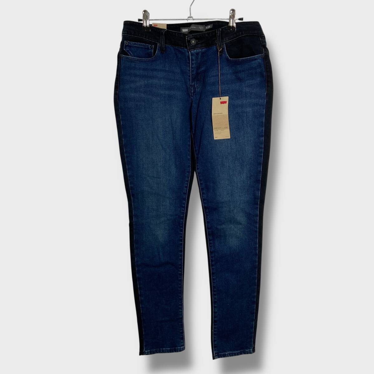 送料無料☆タグ付き未使用品☆Levi's☆カーブアイディー☆ミッドスミニーパンツ☆デミカーブ☆切り替えデザイン☆レディースW29☆H25M拍卖
