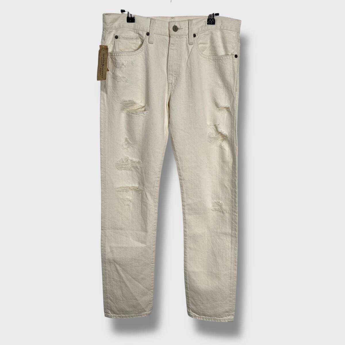 送料無料☆タグ付き未使用品☆Denim&SupplyRalphLauren☆ラルフローレン☆ダメージジーンズ☆ホワイトデニム☆W26☆レディースL相当☆H25M拍卖