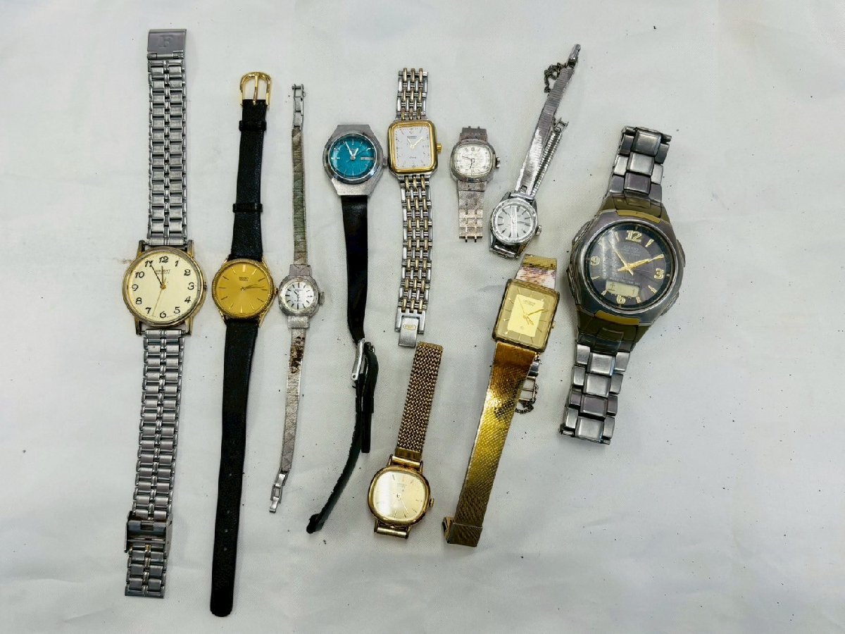 kms19▼腕時計 10点おまとめ/レディース メンズウォッチ SEIKO.CITIZEN.CASIOなど 未稼働 ジャンク時計▼拍卖