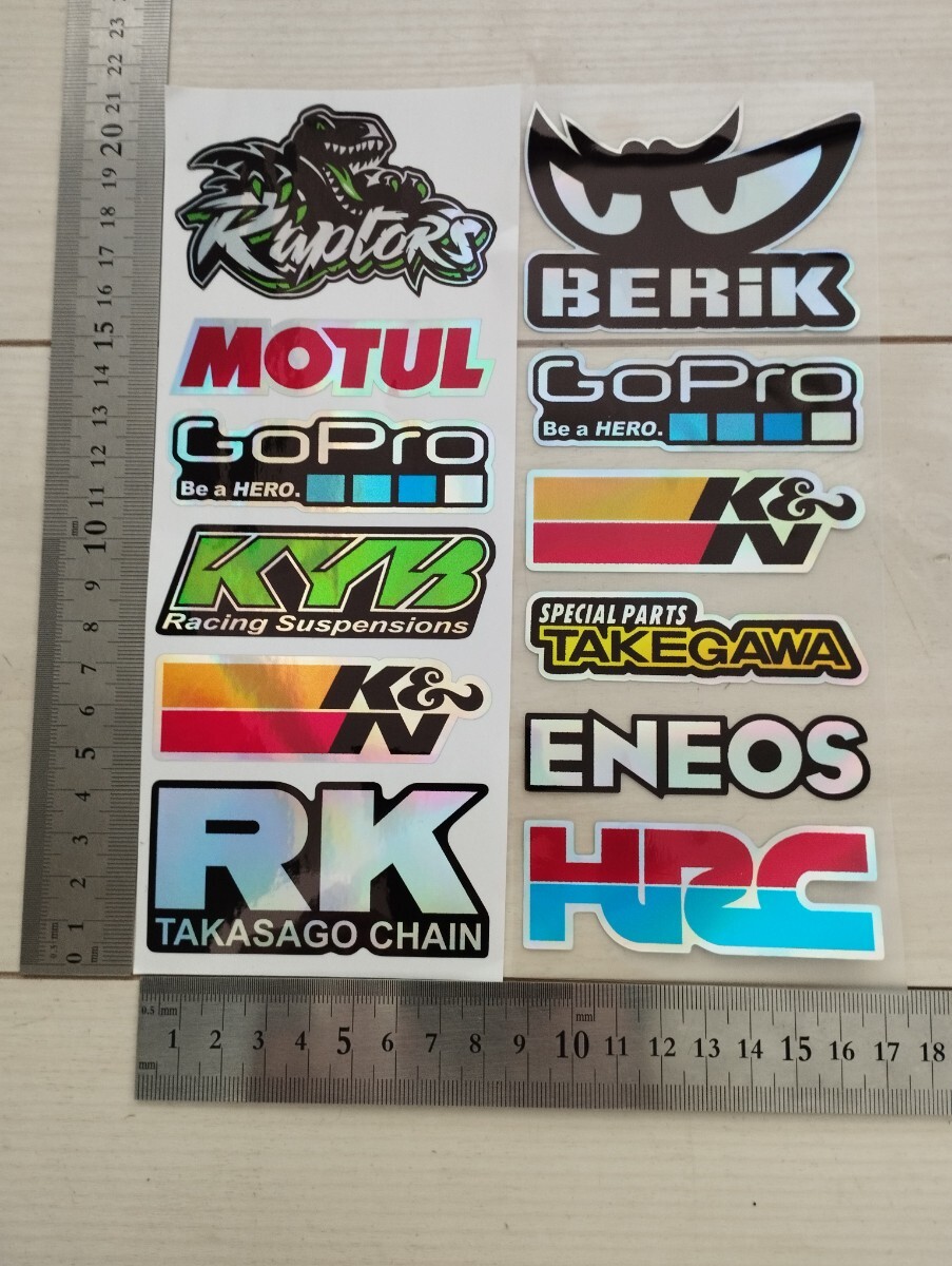 バイクステッカー  2シート分  防水  レーシングステッカー  motoGP  ヘルメット  ホログラムステッカー 拍卖