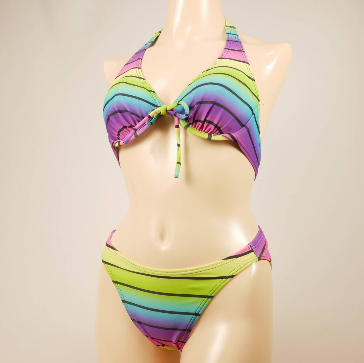 7807 カラフル ビキニ ホルターネック 7S 多色 匿名配送拍卖