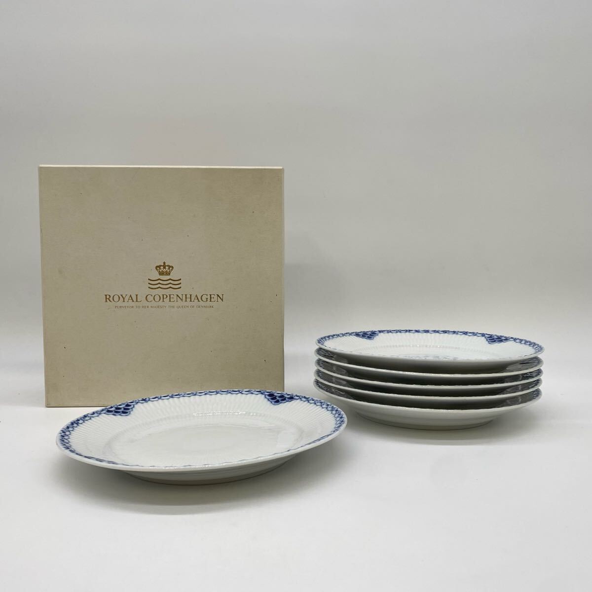 ◎【売り切り】Royal Copenhagen/ロイヤルコペンハーゲン プリンセス プレート19cm 6枚セット拍卖