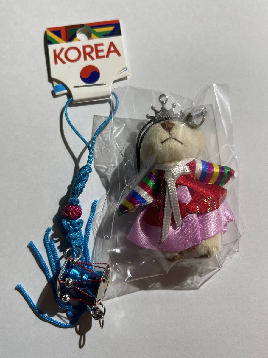 韓国お土産 ストラップ 2点セット(未使用品)拍卖