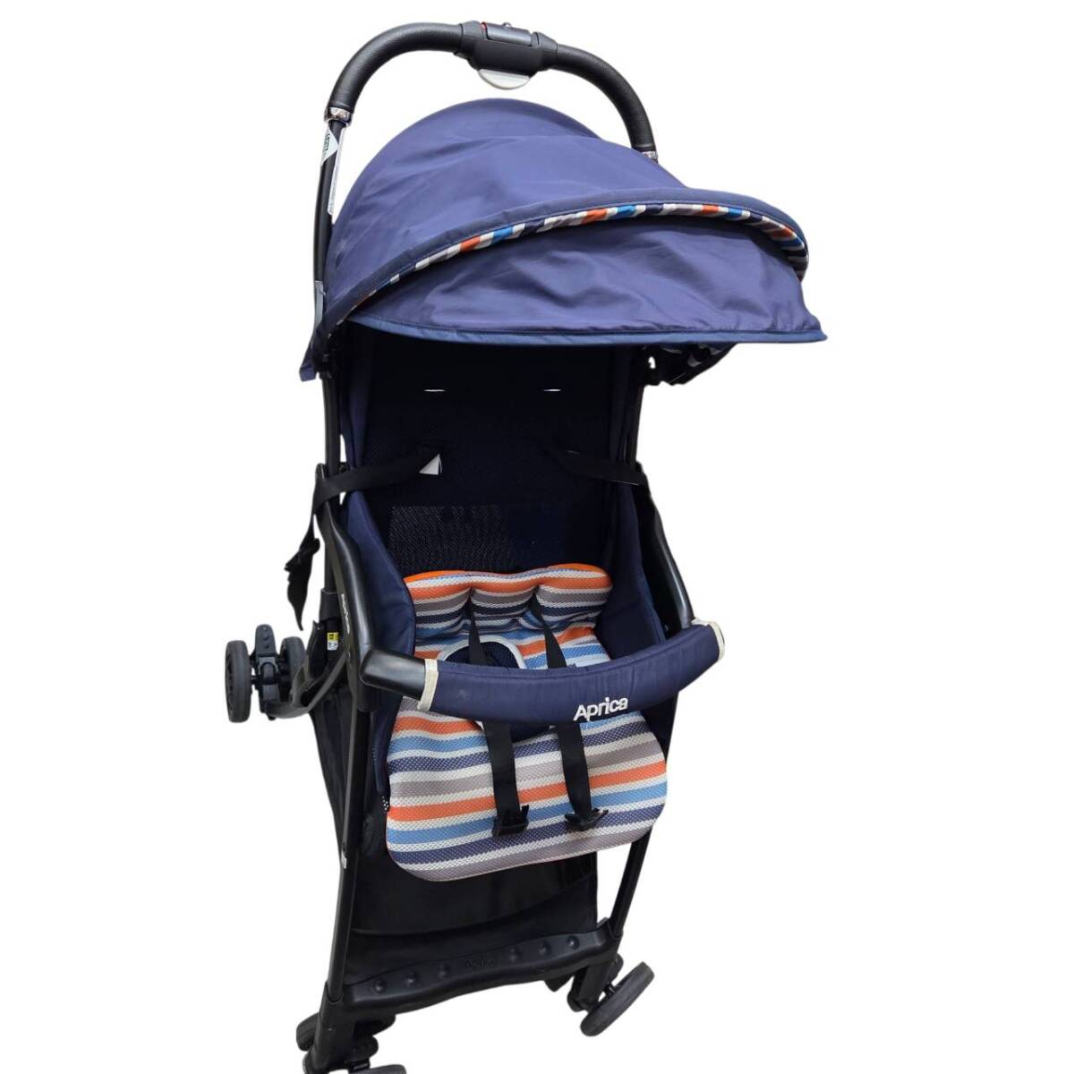 送料無料S96555 Aprica アップリカ B型ベビーカー マジカルエアークッション パトリオットストライプ NV 2074137拍卖