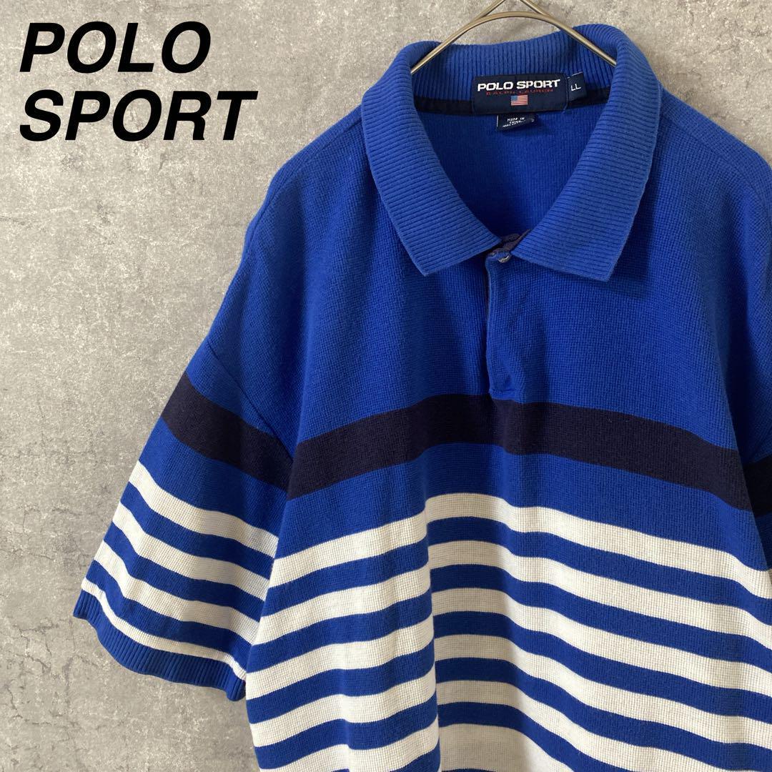 POLO SPORT Ralph Laurenボーダーポロシャツ半袖XLメンズ拍卖
