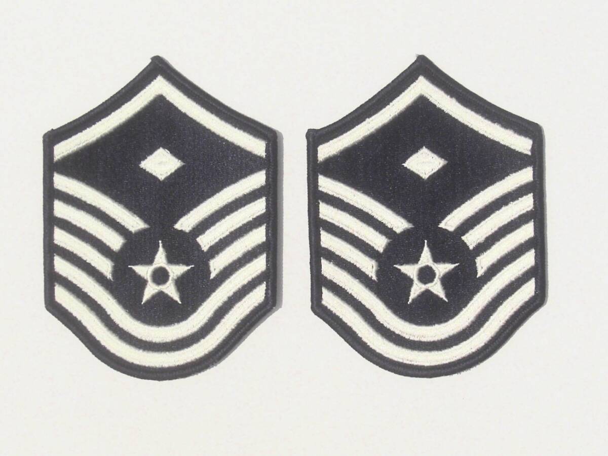 送料205円より 未使用 米空軍 USAF アメリカ空軍 袖章 階級章 一等軍曹 Master Sergeant拍卖
