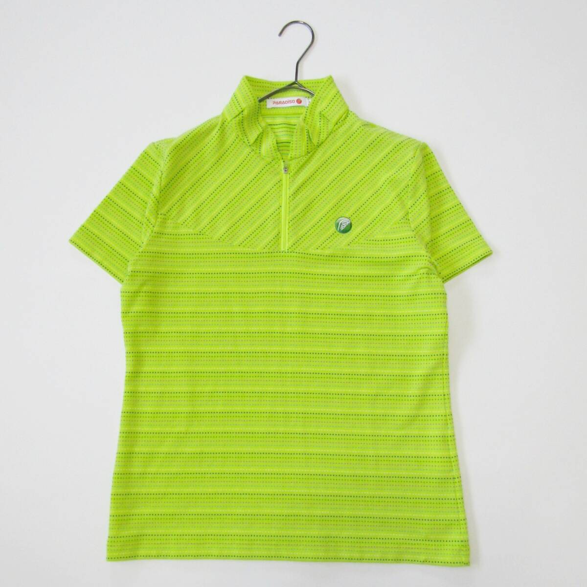 PARADISO パラディーゾ ドット柄ジップシャツ Lサイズ拍卖