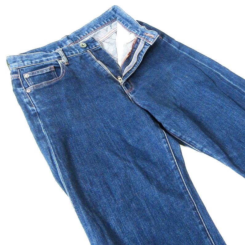 SHIPSシップス▼ストレッチワイドストレートデニム▼セルビッチ▼Mサイズ▼ウエスト約70cm拍卖