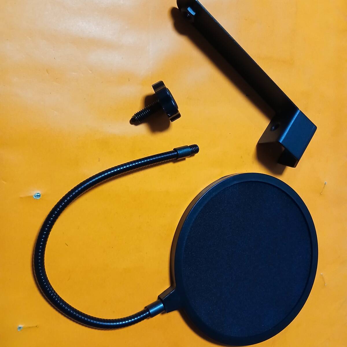 未使用 外箱無し キクタニ ポップブロッカー グースネックタイプ ネット直径 15cm PO-6 黒 レコーディング時にクリアな音声の録音 拍卖