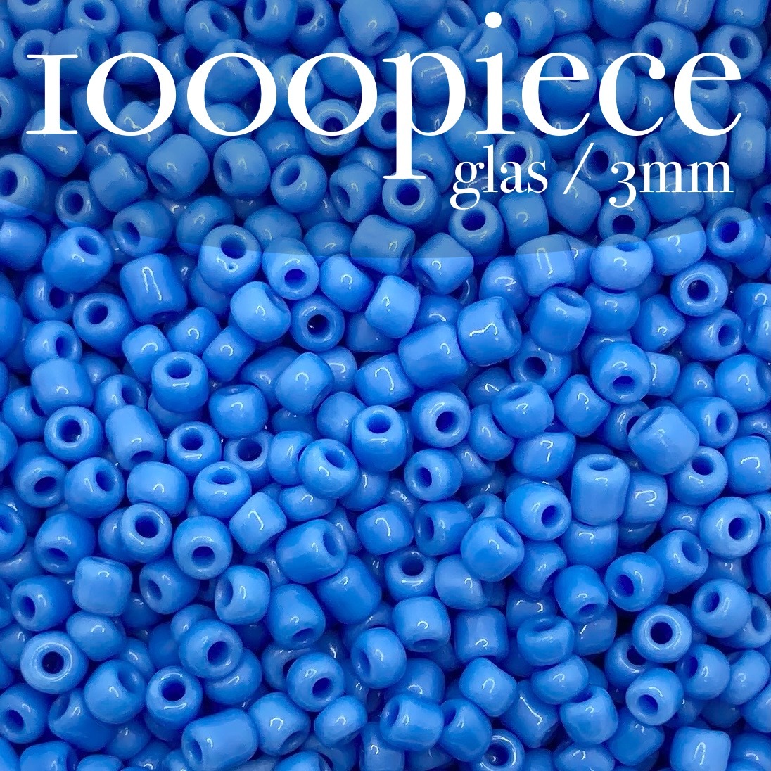 BAB【 シードビーズ アクアブルー 1000piece 3mm 】青 手芸 セット ガラスビーズ 材料 素材 ハンドメイド パーツ アクセサリー ノーマル拍卖