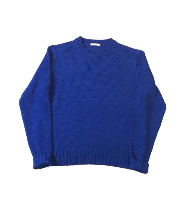 HEUGN ユーゲン コットン ニット セーター ブルー メンズ 3拍卖