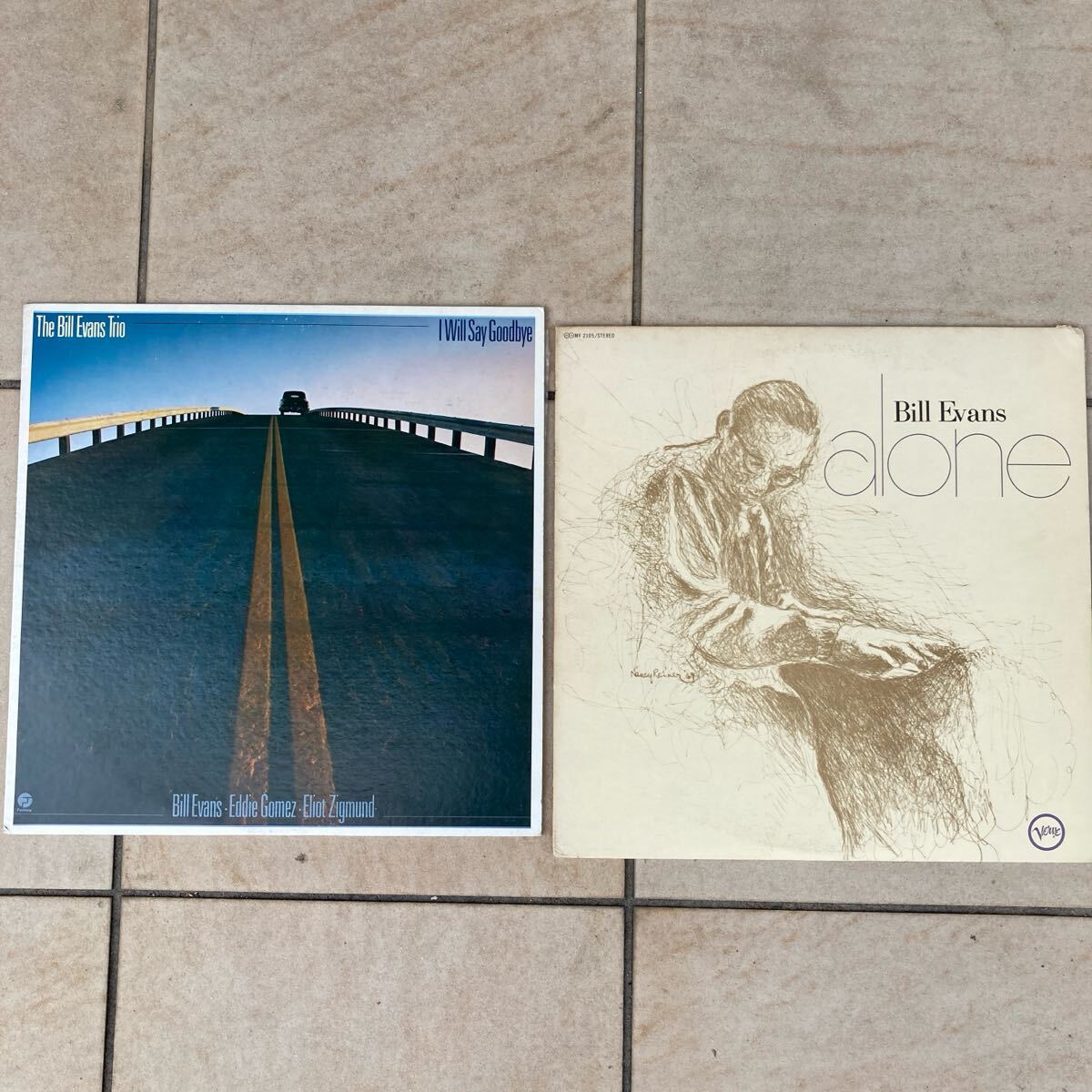 BILL EVANS alone the bill evans trio 見本版 美品 目立った傷 版ソリなし 国内レコード JAZZ ジャズ アナログ 2枚セット ビルエヴァンス拍卖
