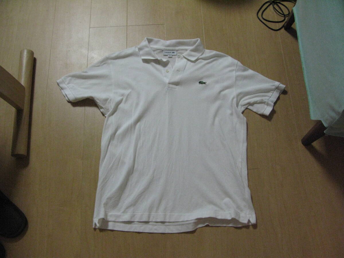 ラコステ LACOSTE ポロシャツ ホワイト 白 US Lサイズ拍卖