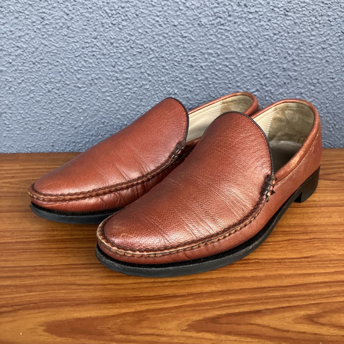 REGAL リーガル コブラヴァンプ men's メンズ レザー 革製 革靴 ローファー ビジネス シューズ モード カジュアル 26cm拍卖