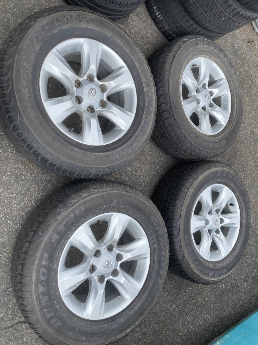 ◆AS823-1◆トヨタ純正◆ランドクルーザープラド◆17×7.5J+25◆6H139.7◆DUNLOP◆GRANDTREK◆265/65R17◆4本セット◆中古品◆拍卖