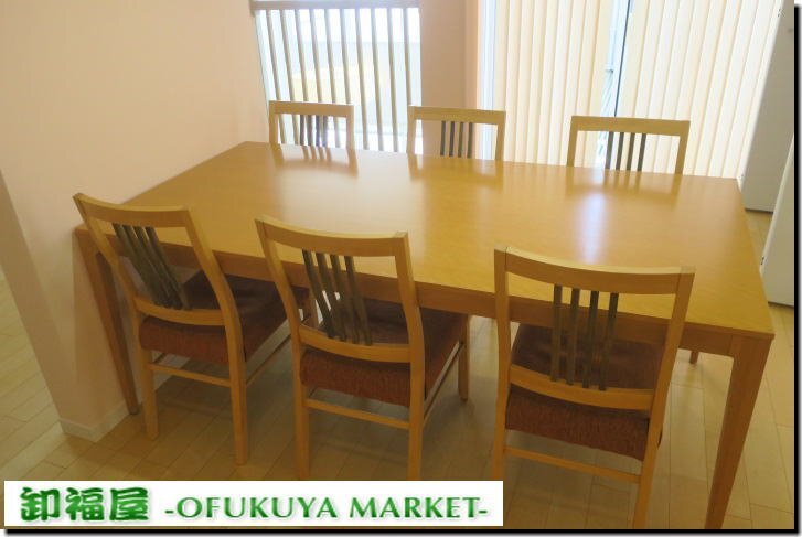 家具WD■511517■パブリック ダイニングテーブル&チェア6脚セット■展示品/取り外し品/未使用品/千葉出荷拍卖