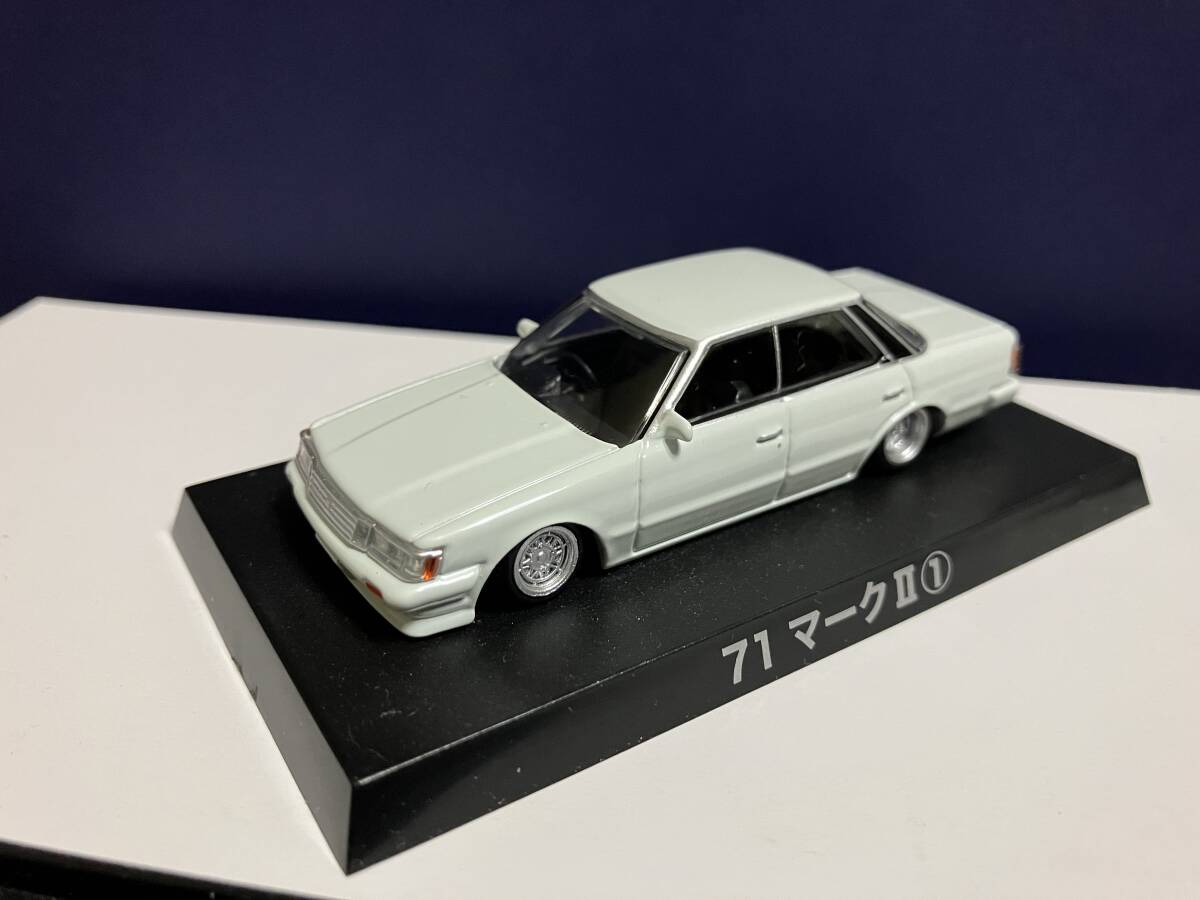 アオシマ・グラチャンCollection 1/64 ミニカー!トヨタ GX71マークⅡ ホワイト ローダウン拍卖