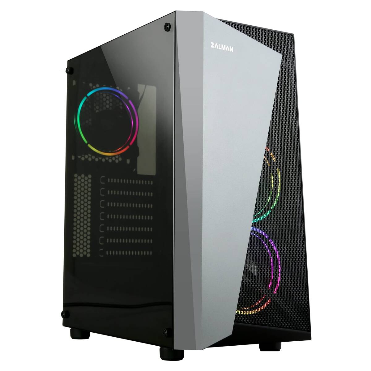 【中古】ZALMAN S4 Plus ミドルタワーPCケース RGBファン 3基搭載 CS7798拍卖