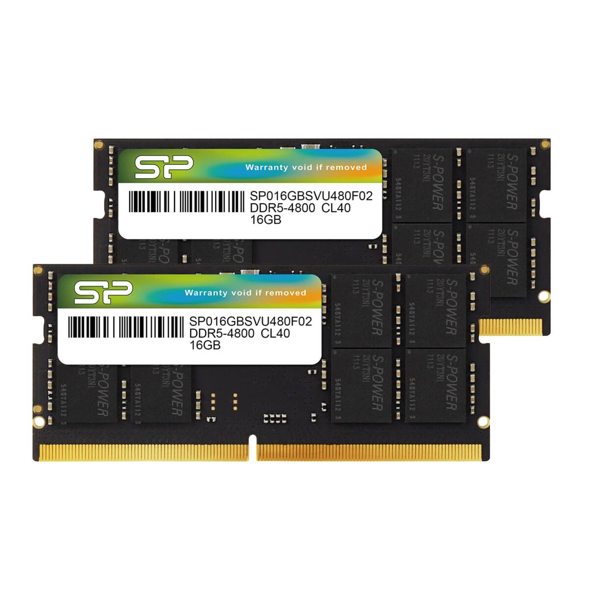 【中古】シリコンパワー DDR5 32GB (16GBx2) 4800MHz (PC5-38400) 262ピン CL40 1.1V SODIMM拍卖