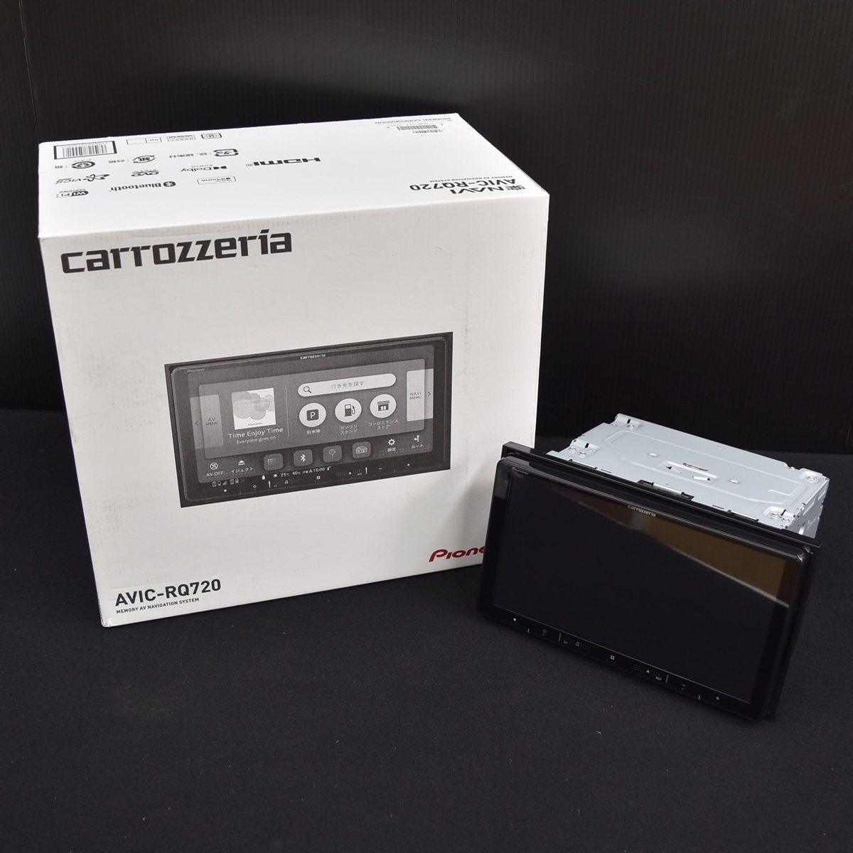 (ディスプレイ品) カロッツェリア 楽ナビ AVIC-RQ720 9V型HD/TV/DVD/CD/Bluetooth/SD/チューナー・AV一体型メモリーナビゲーション拍卖