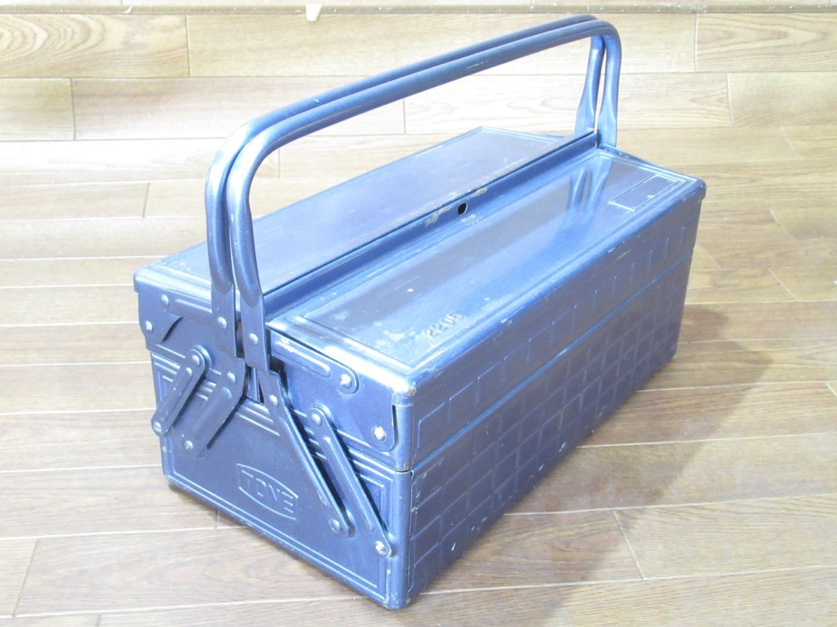 トネTONEツールBOX 2205 サイズ:縦17cm位 / 横41cm位 / 奥行22cm位 / 高さ29cm位 / 開口部45cm位 工具箱/工具入れ/中古品拍卖