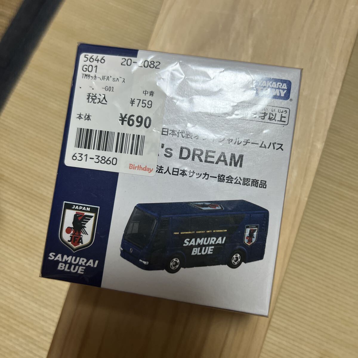 トミカ  サッカー日本代表  オフィシャルチームバス  JFA s  DREAM 公益財団法人日本 サッカー協会公認商品 SAMURAI BLUE拍卖