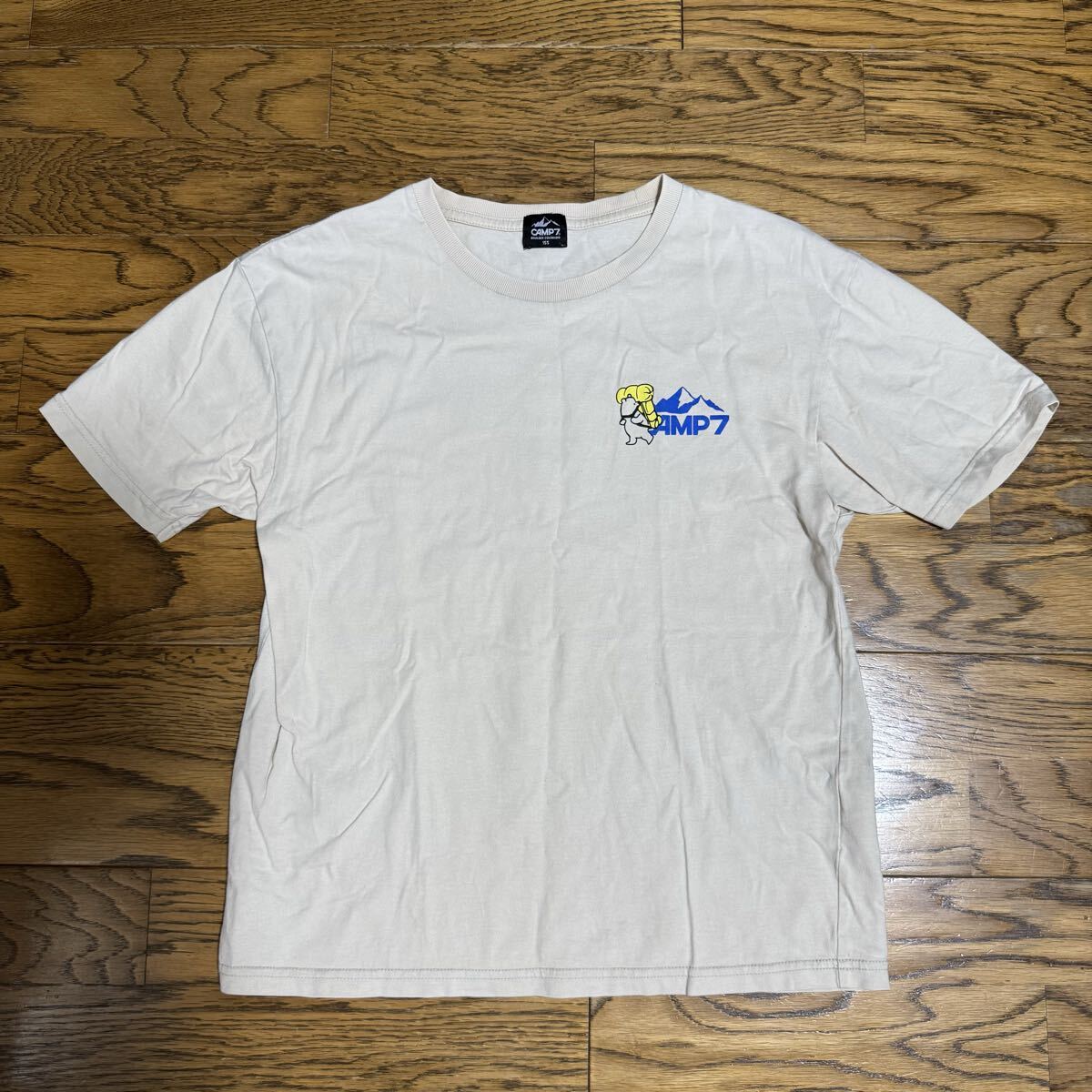 半袖 Tシャツ 155サイズ CAMP7 綿 100% ベージュ クマ キッズ キャンプセブン 拍卖
