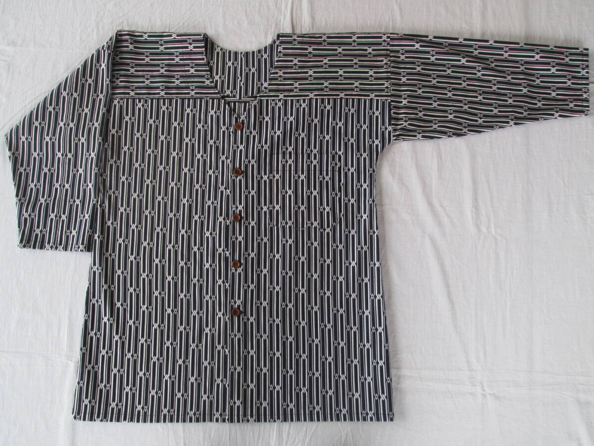 No.310(訳あり)《ハンドメイド》 ダボシャツ・鯉口シャツ 浴衣のリメイク / Lサイズ拍卖