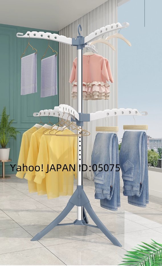 折りたたみ式ランドリースタンド、寝室用、家庭用伸縮式洗濯杆、ベランダ用ハンガーラック拍卖