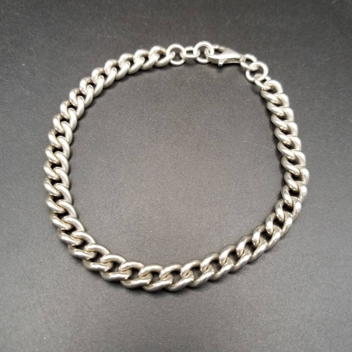 シンプル マンテルチェーン 925 シルバー ヴィンテージ ブレスレット 銀 飽きないデザイン Y24-B拍卖