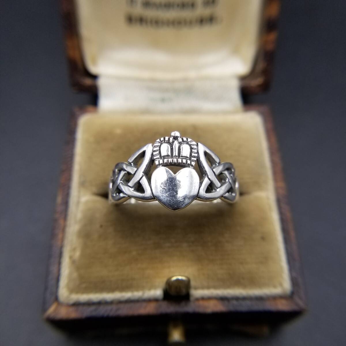 クラダリング ケルトノット ハート 925 シルバー リング 銀 指輪 Claddagh Celtic Irish 大きいサイズ Y24-D⑤拍卖