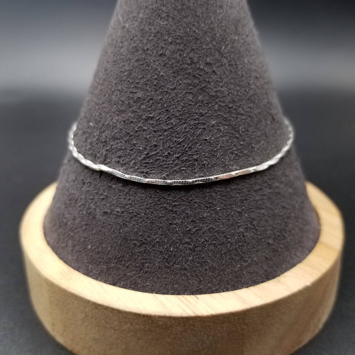 FAS イタリア ヴィンテージ 極細幅 ねじり ツイスト ブレスレット シルバープレート 華奢 重ね付け Y24-G拍卖