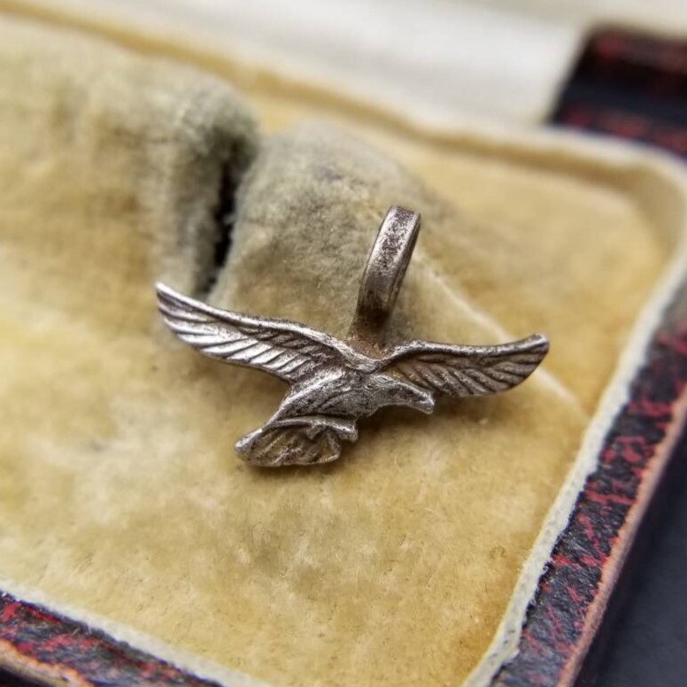 Luftwaffe ドイツ空軍 鷲 800 シルバー ウクライナ ヴィンテージ チャーム 銀 ペンダント ヘッド 小ぶり Army コレクション Y24-E拍卖